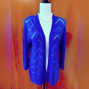 Cyrus Knit Cardigan Sweater Medium Color: Blue. In great condition. Like new